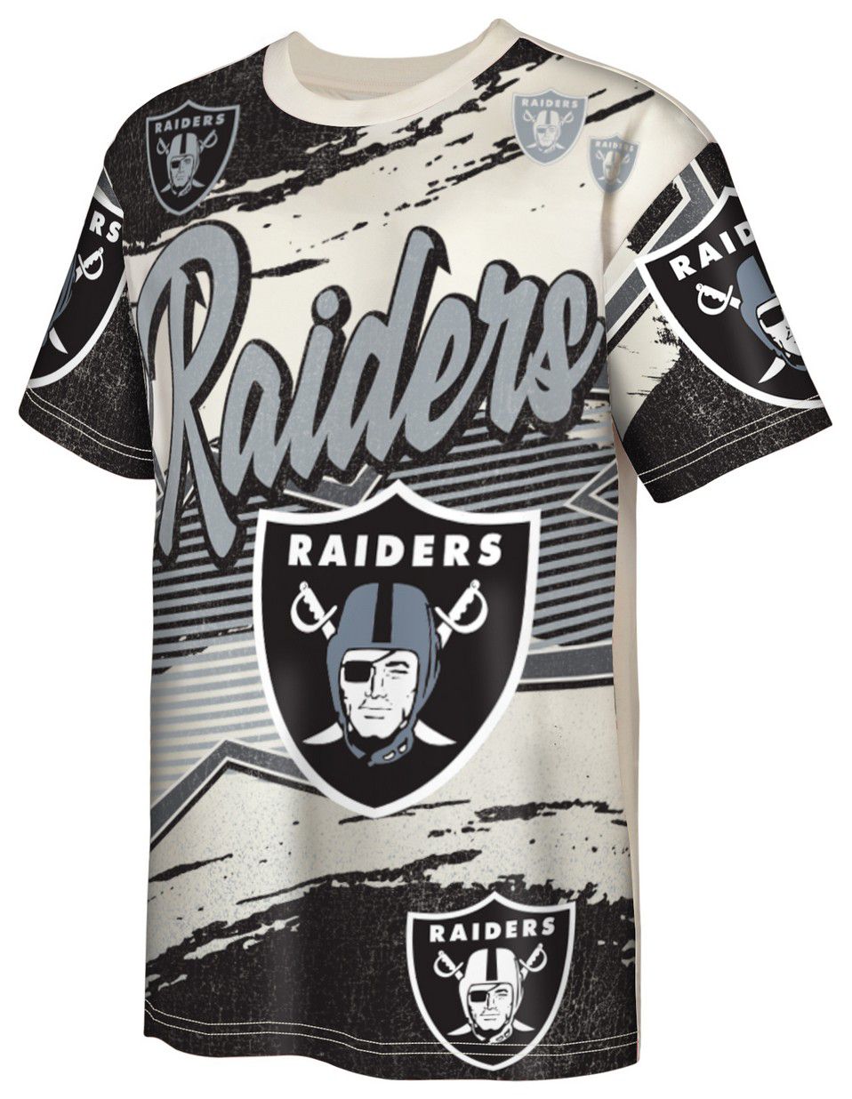 NFL Team Apparel Youth Las Vegas Raiders Black Make Noise Short Sleeve T-Shirt product image