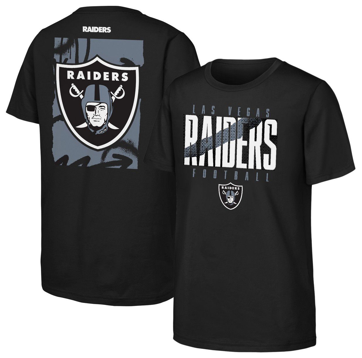 NFL Team Apparel Youth Las Vegas Raiders Black Posterize Short Sleeve T-Shirt product image