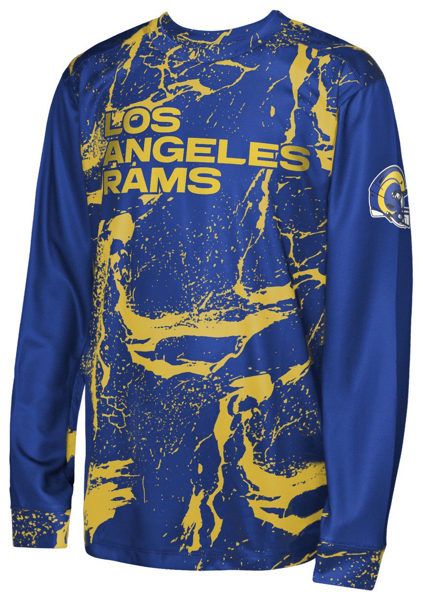 NFL Team Apparel Youth Los Angeles Rams Blue 'In The Zone' Long Sleeve T-Shirt product image