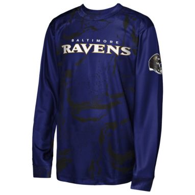 sorry, NFL Team Apparel Youth Baltimore Ravens Purple 'In The Zone' Long Sleeve T-Shirt is currently out of stock