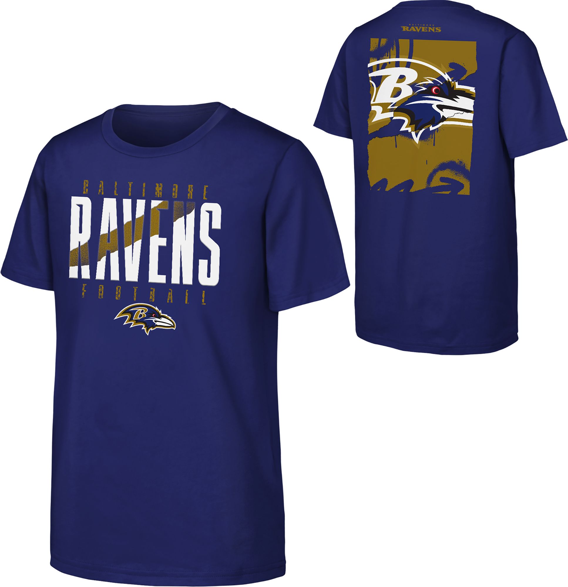 NFL Team Apparel Youth Baltimore Ravens Purple Posterize T-Shirt product image
