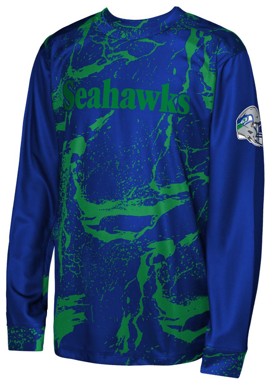 NFL Team Apparel Youth Seattle Seahawks Blue 'In The Zone' Long Sleeve T-Shirt product image