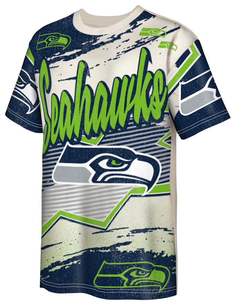 NFL Team Apparel Youth Seattle Seahawks Navy Make Noise Short Sleeve T-Shirt product image