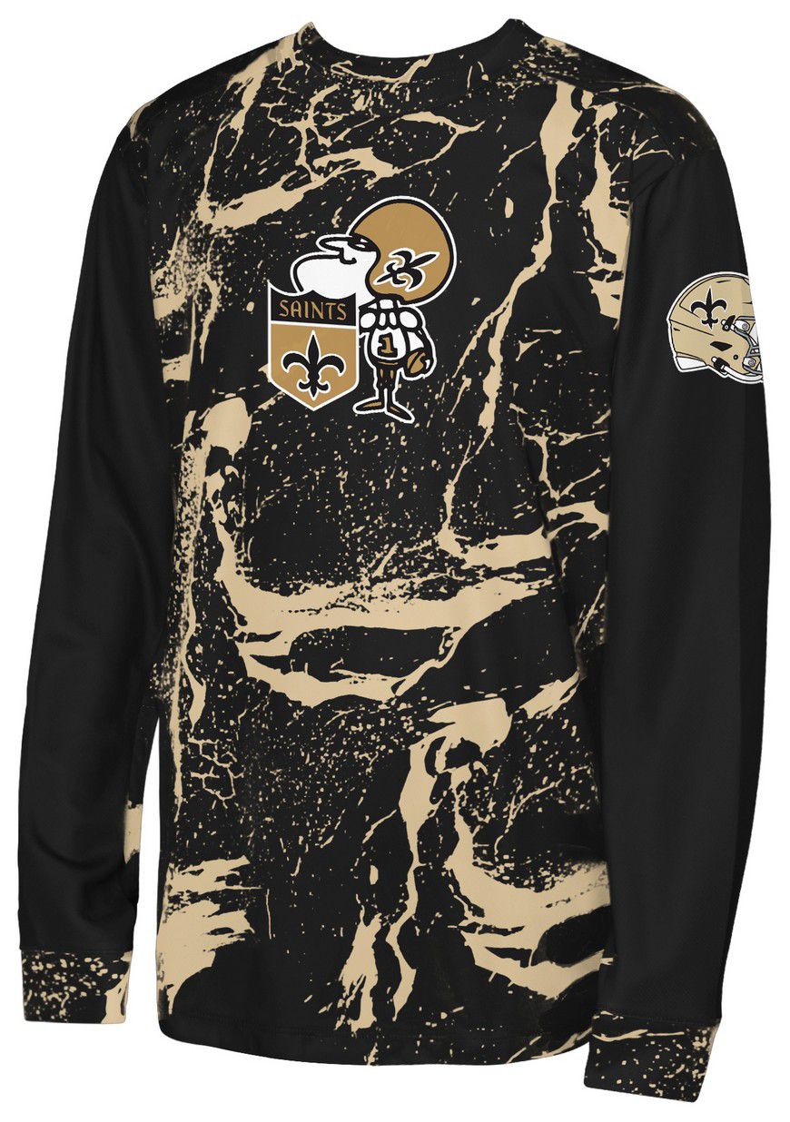 NFL Team Apparel Youth New Orleans Saints Black In The Zone Long Sleeve T-Shirt product image
