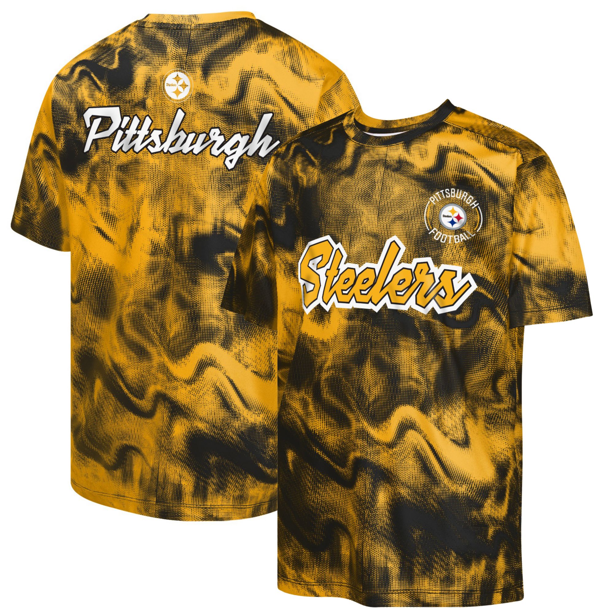 NFL Team Apparel Youth Pittsburgh Steelers Black 'Hand Off' T-Shirt product image