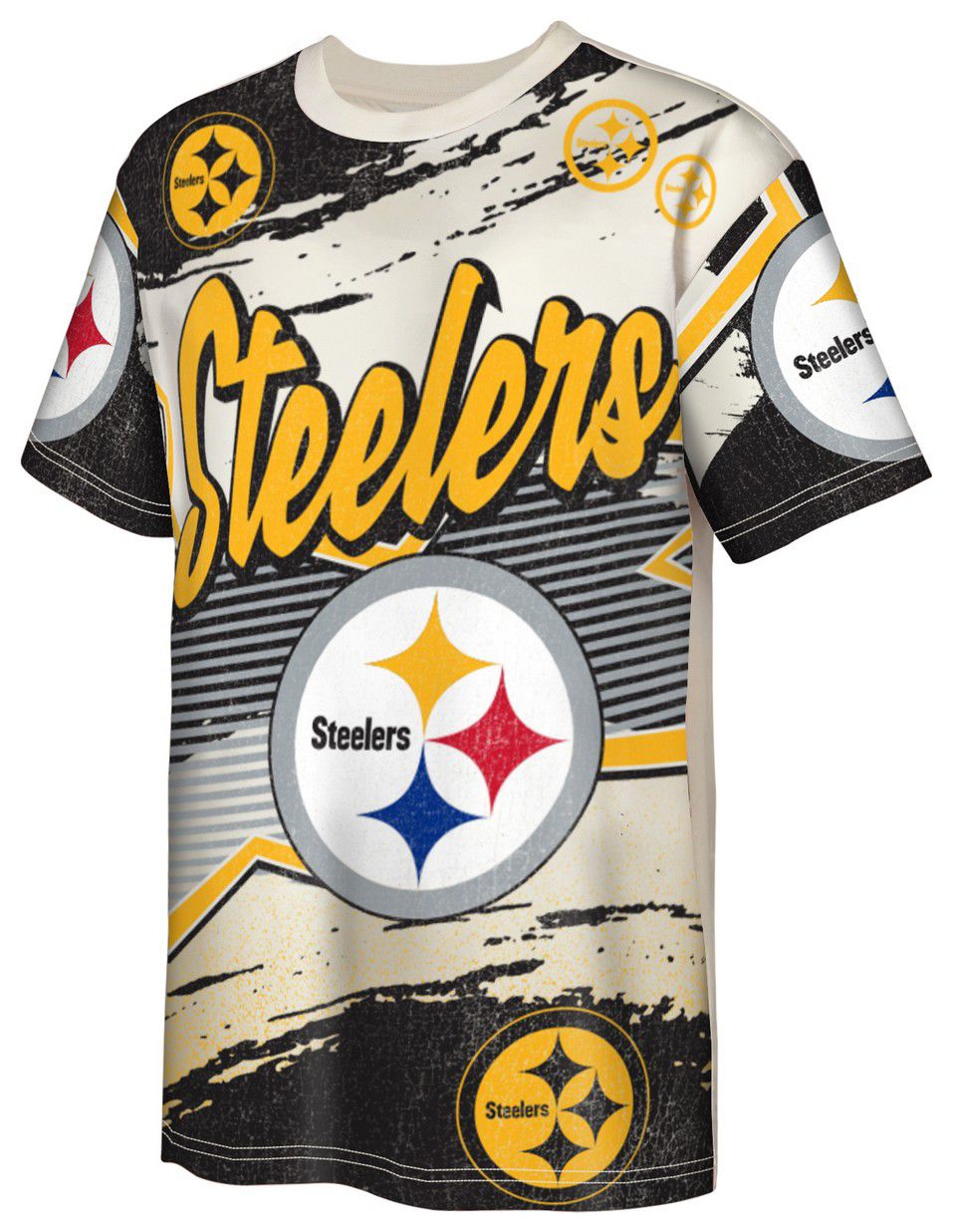 NFL Team Apparel Youth Pittsburgh Steelers Black Make Noise Short Sleeve T-Shirt product image