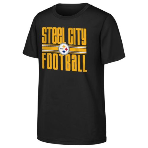 NFL Team Apparel Youth Pittsburgh Steelers Black Endzone