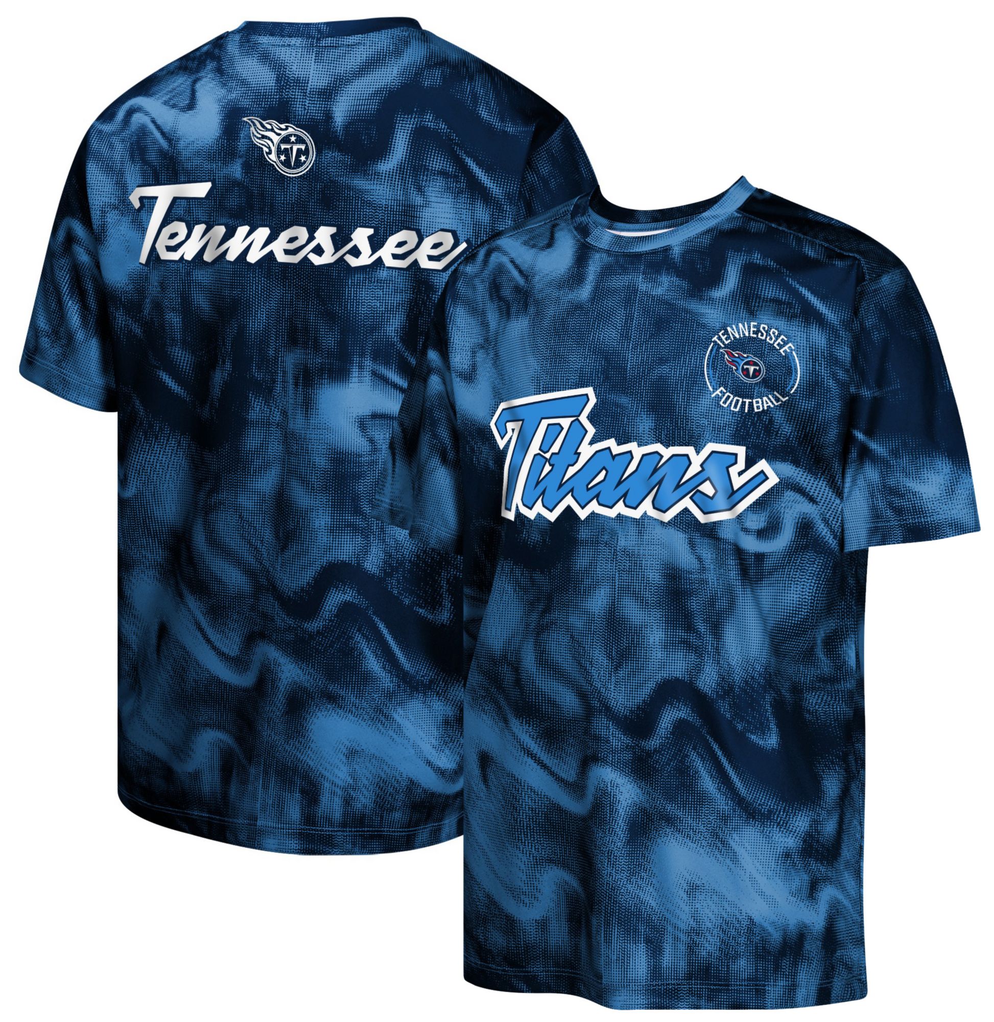 NFL Team Apparel Youth Tennessee Titans Navy 'Hand Off' T-Shirt product image