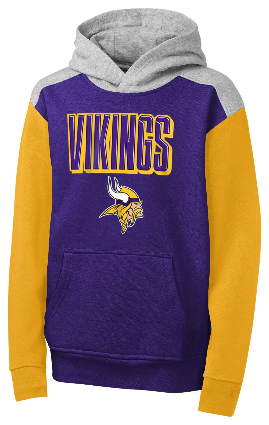 NFL Team Apparel Youth Minnesota Vikings Purple Beyond Red Zone Throwback Pullover Hoodie product image