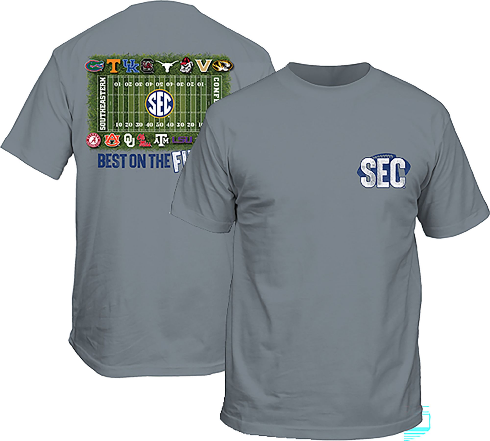 New World Graphics Men's Grey Sec Field Short Sleeve T-Shirt product image