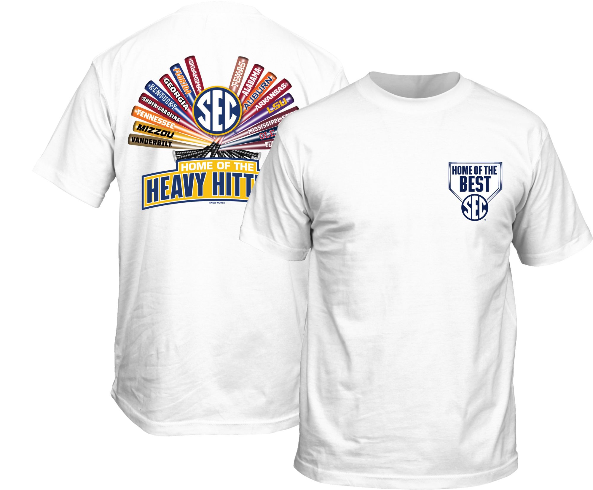 New World Graphics Men's SEC White Bat Silhouettes T-Shirt product image