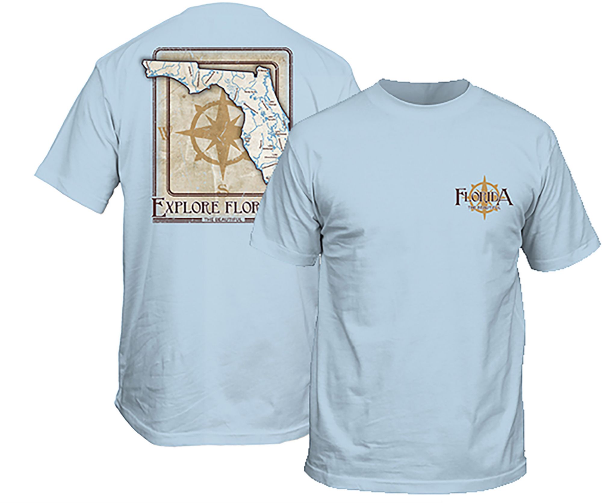 New World Graphics Men's Florida Light Blue Waters T-Shirt product image