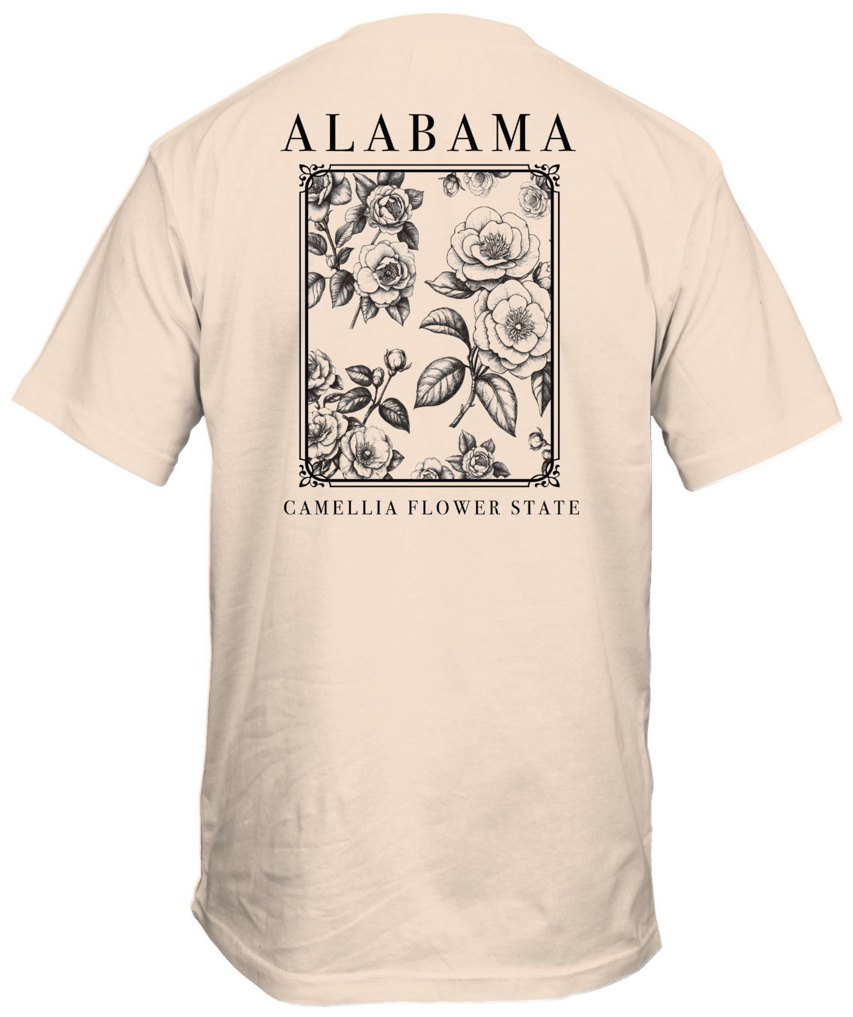 New World Graphics Men's Alabama Cream Flowers T-Shirt product image