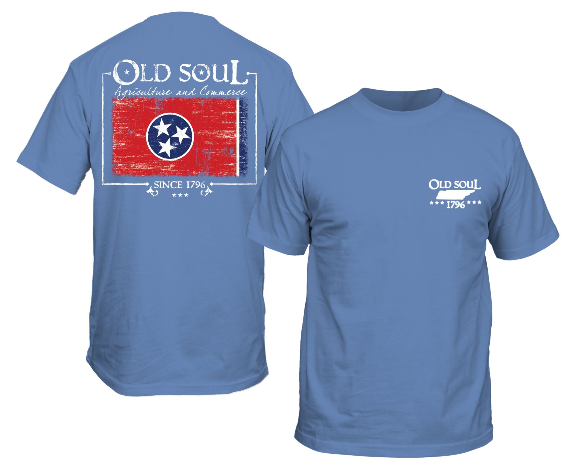 New World Graphics Men's Tennessee Navy Flag T-Shirt product image