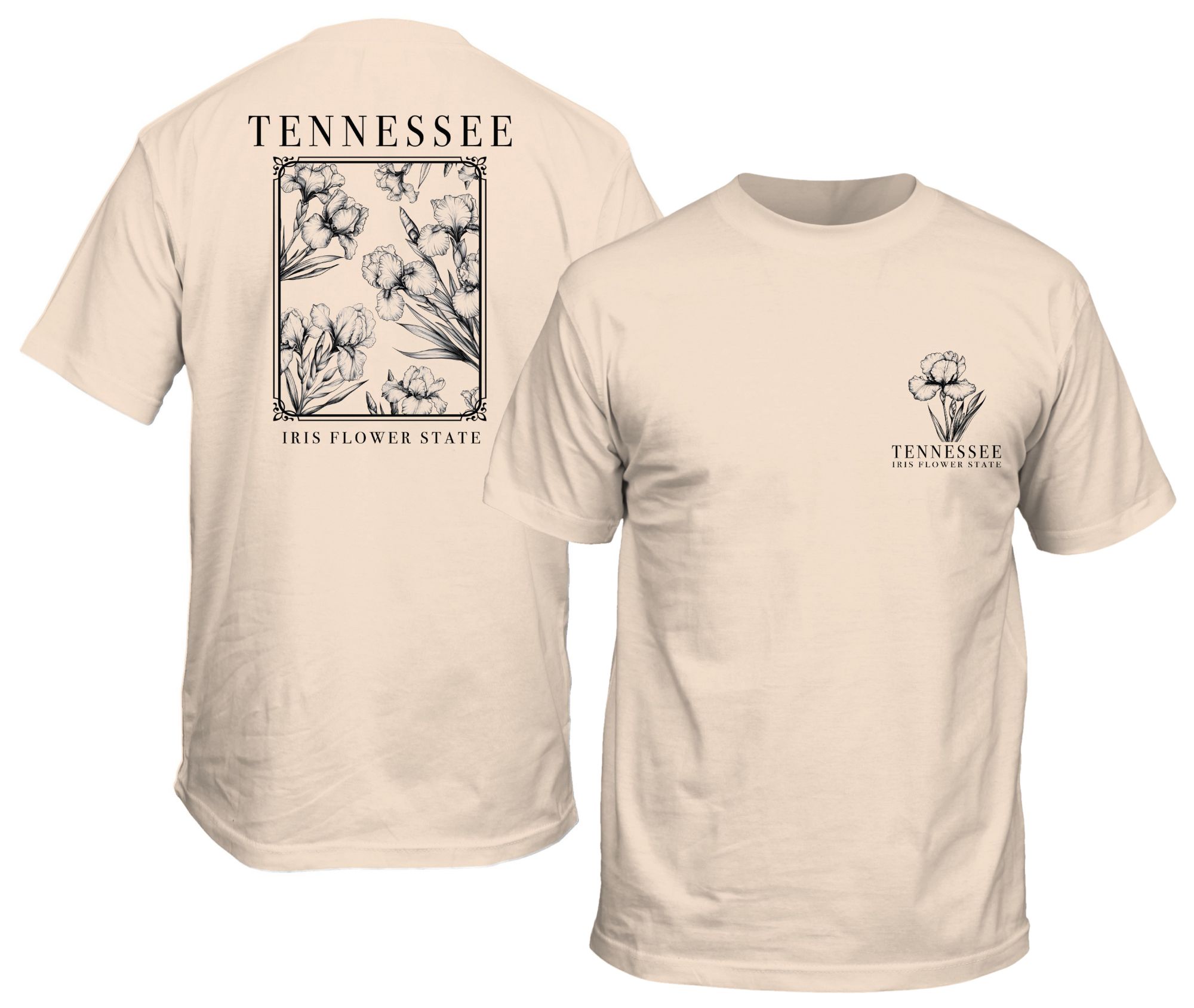 New World Graphics Men's Tennessee Cream Flowers T-Shirt product image