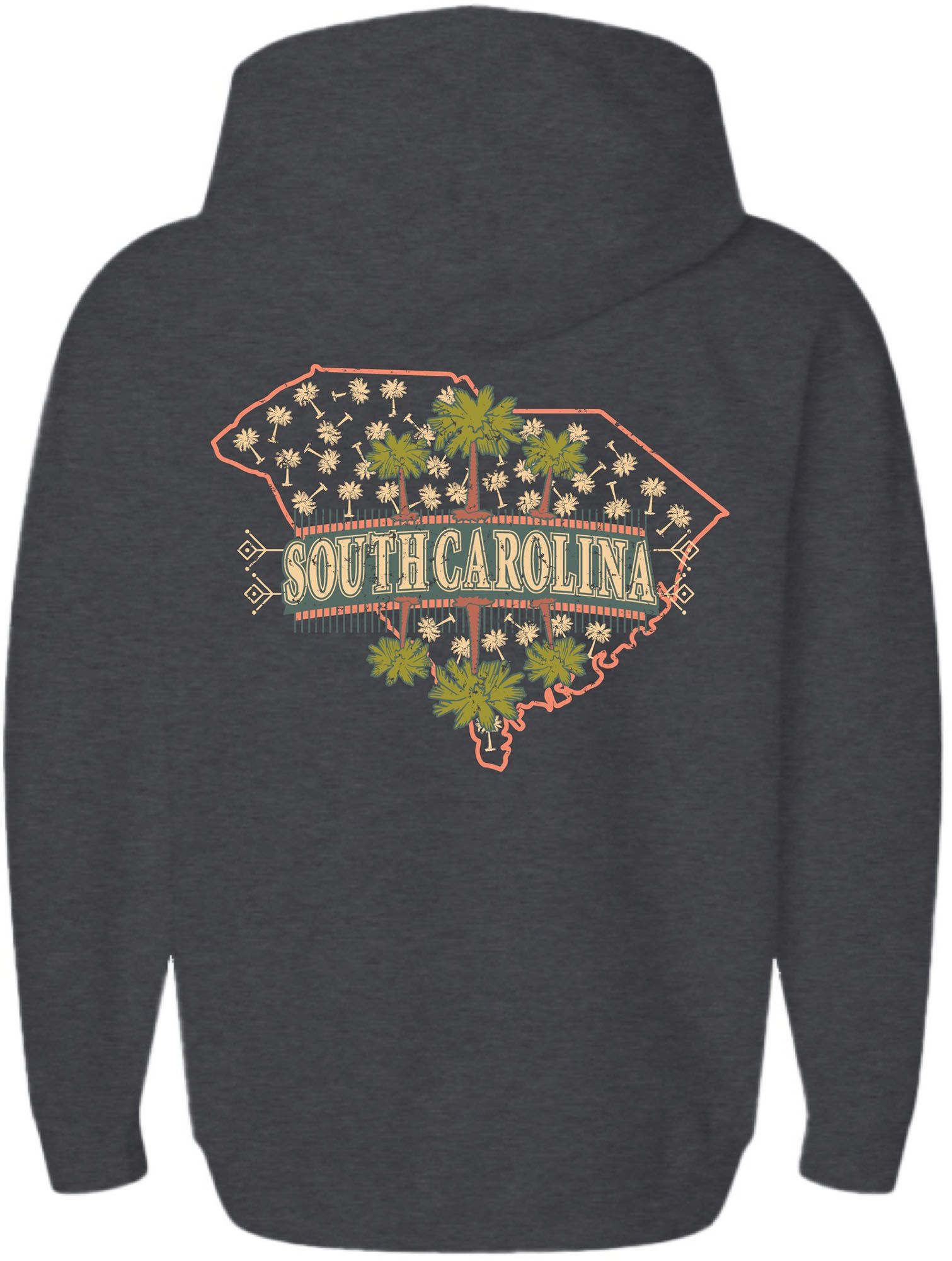 New World Graphics Adult South Carolina State Grey Peaches Pullover Hoodie product image