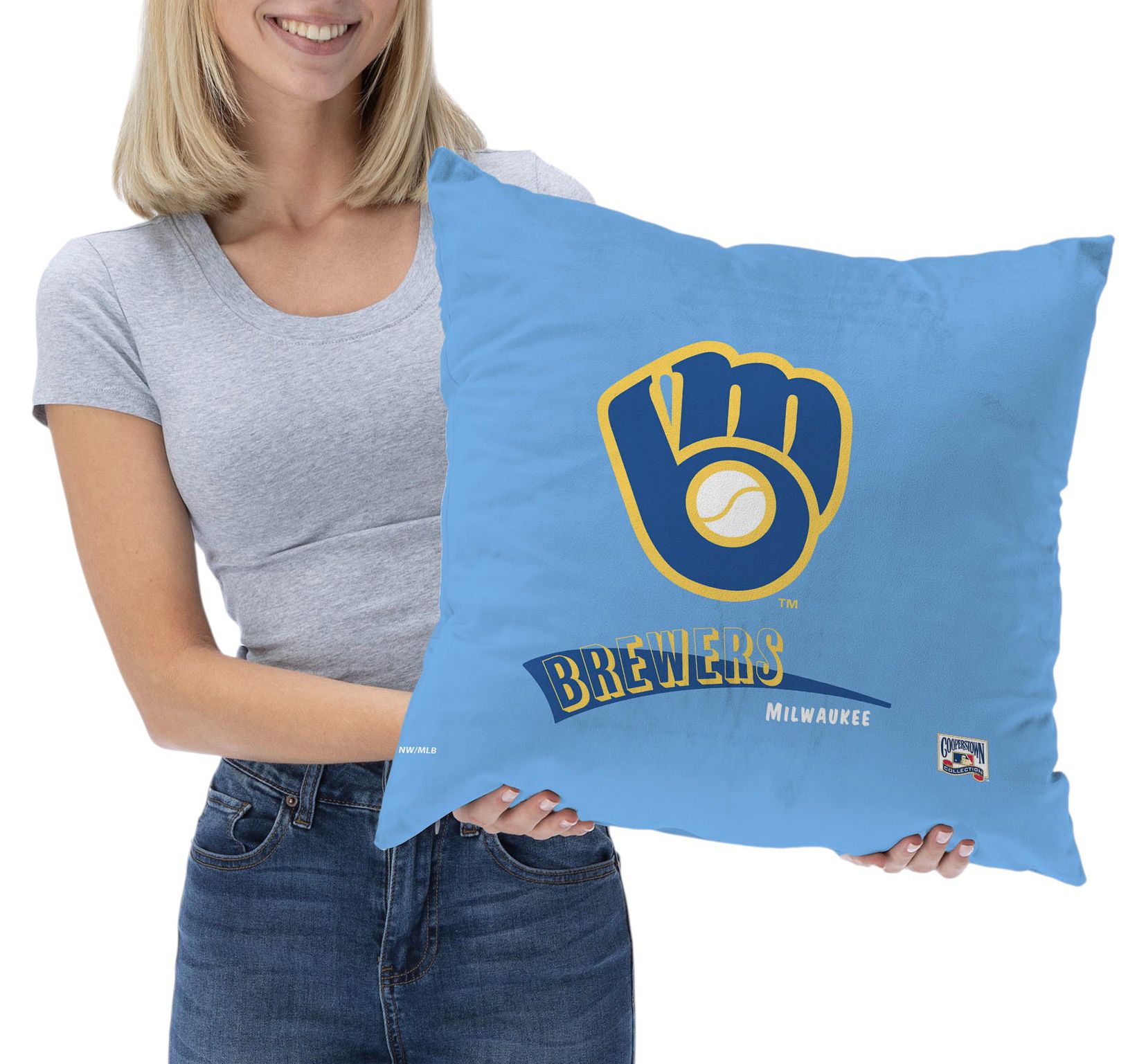 Northwest Milwaukee Brewers City Connect Throwback Throw Pillow product image