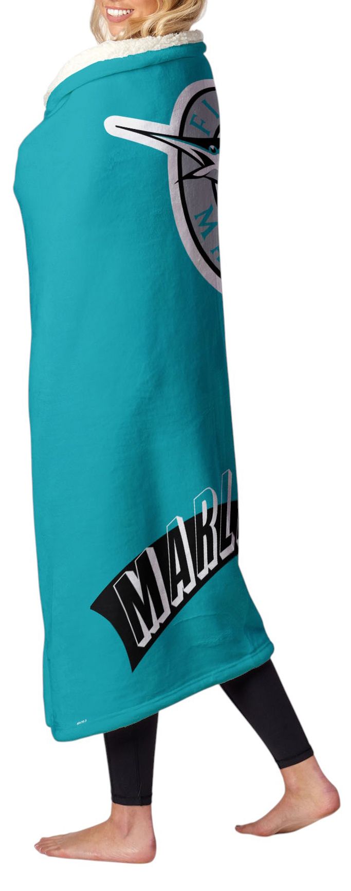 Northwest Miami Marlins City Connect Throwback Shrpa Throw product image