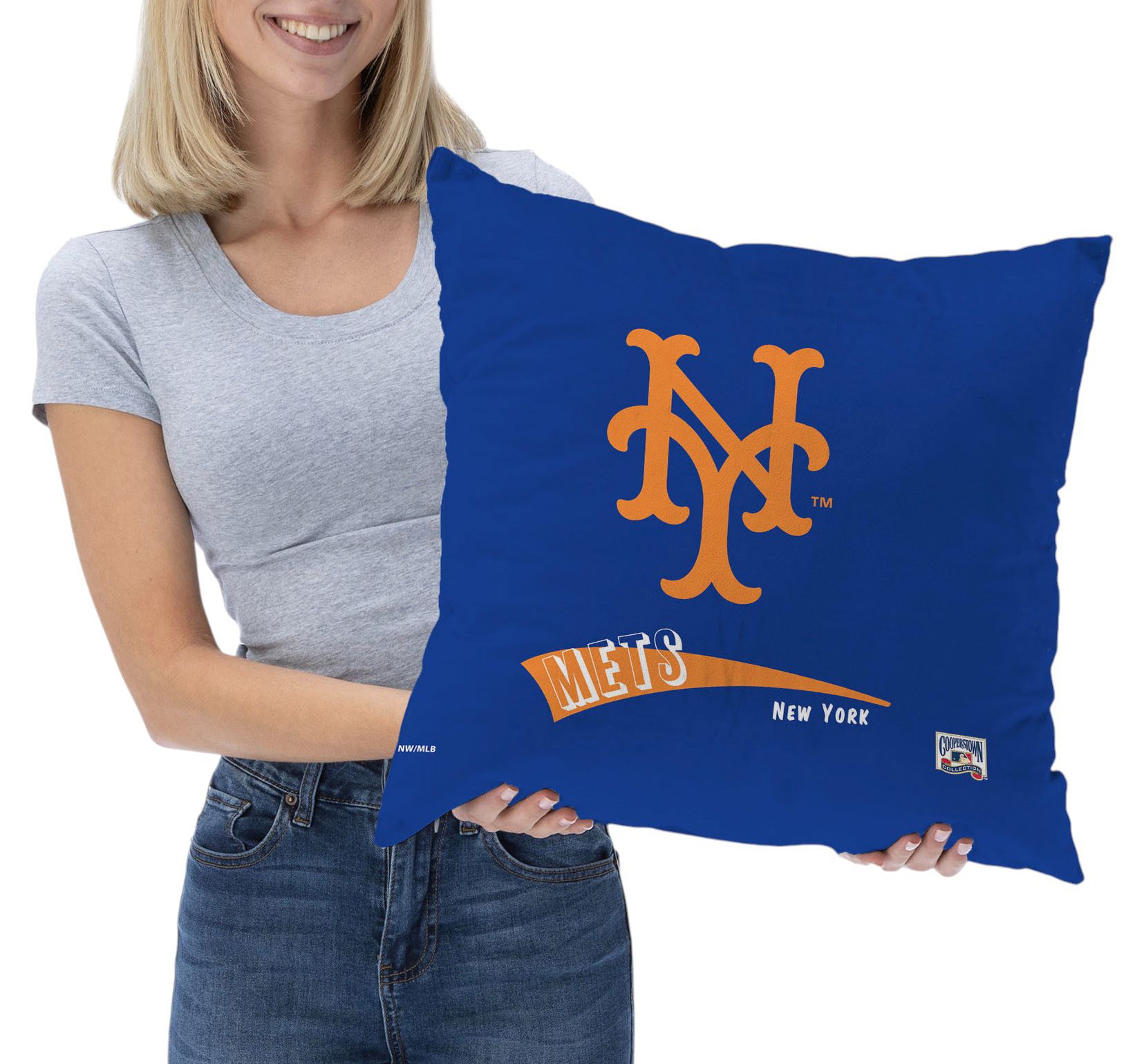 Northwest New York Mets City Connect Throwback Throw Pillow product image