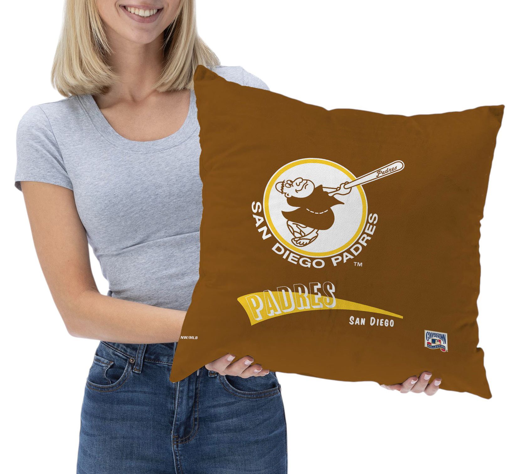 Northwest San Diego Padres City Connect Throwback Throw Pillow product image