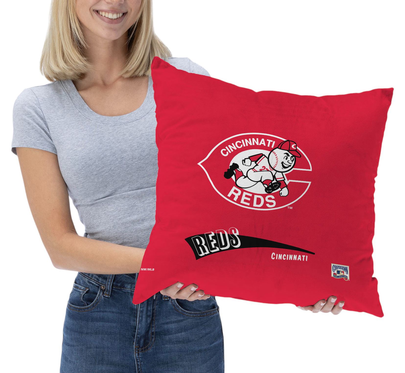 Northwest Cincinnati Reds City Connect Throwback Throw Pillow product image