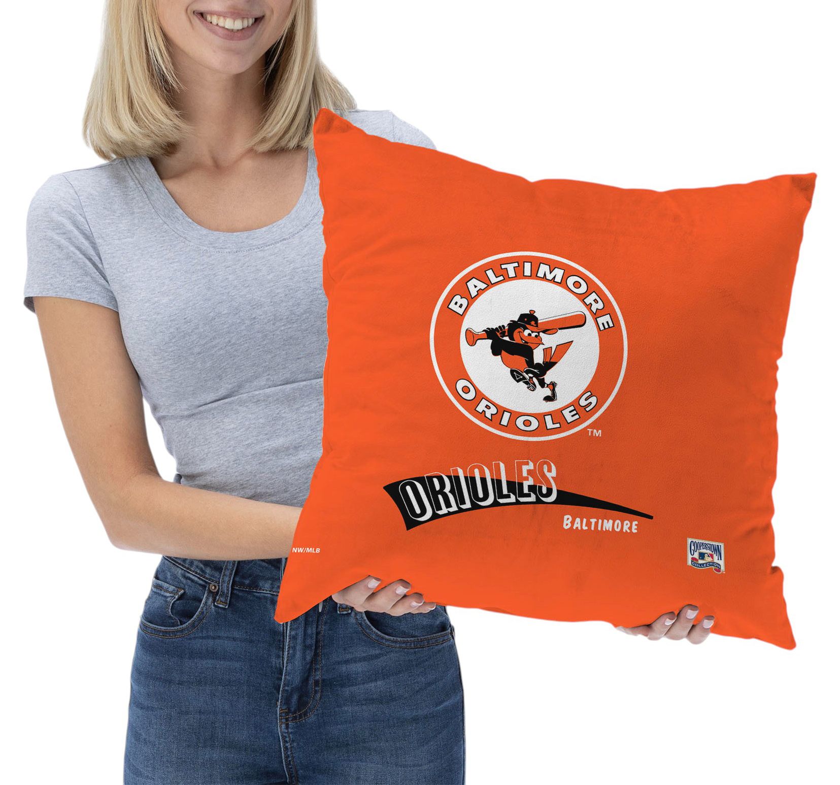 Northwest Baltimore Orioles City Connect Throwback Throw Pillow product image