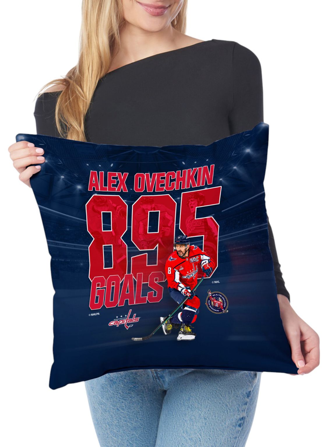 Northwest Washington Capitals Alexander Ovechkin #8 '895 Goals' Pillow product image