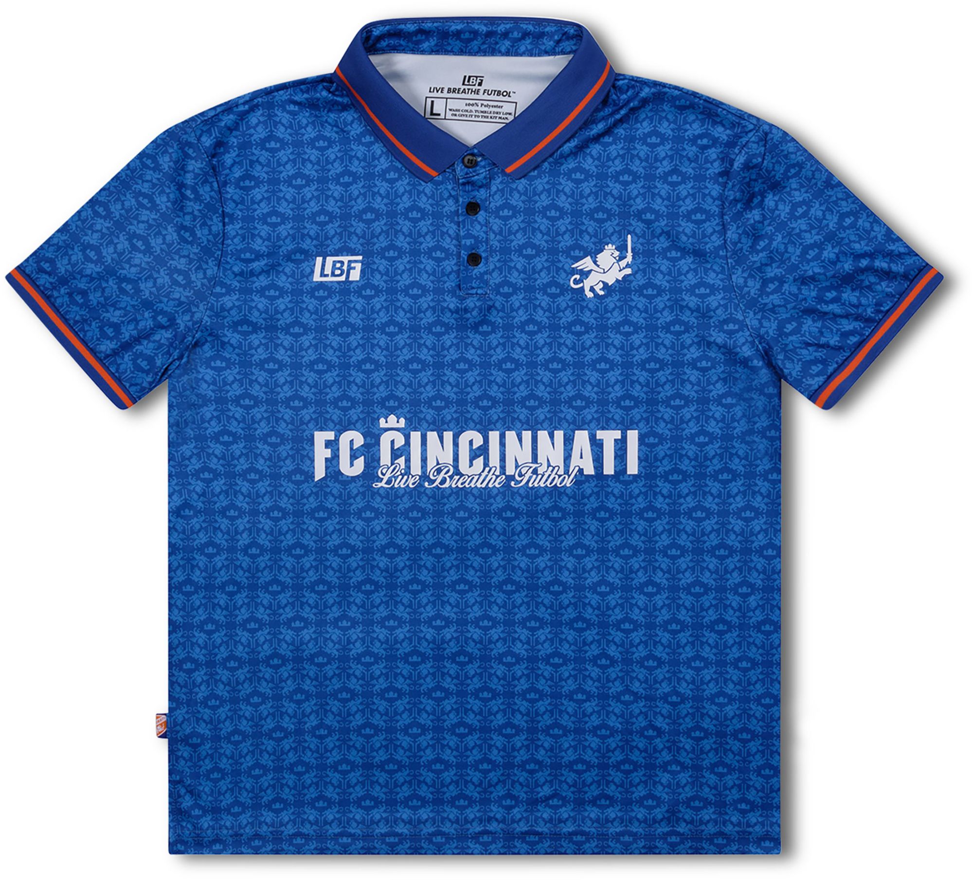 Live Breathe Futbol Men's FC Cincinnati Blue Script Polo product image