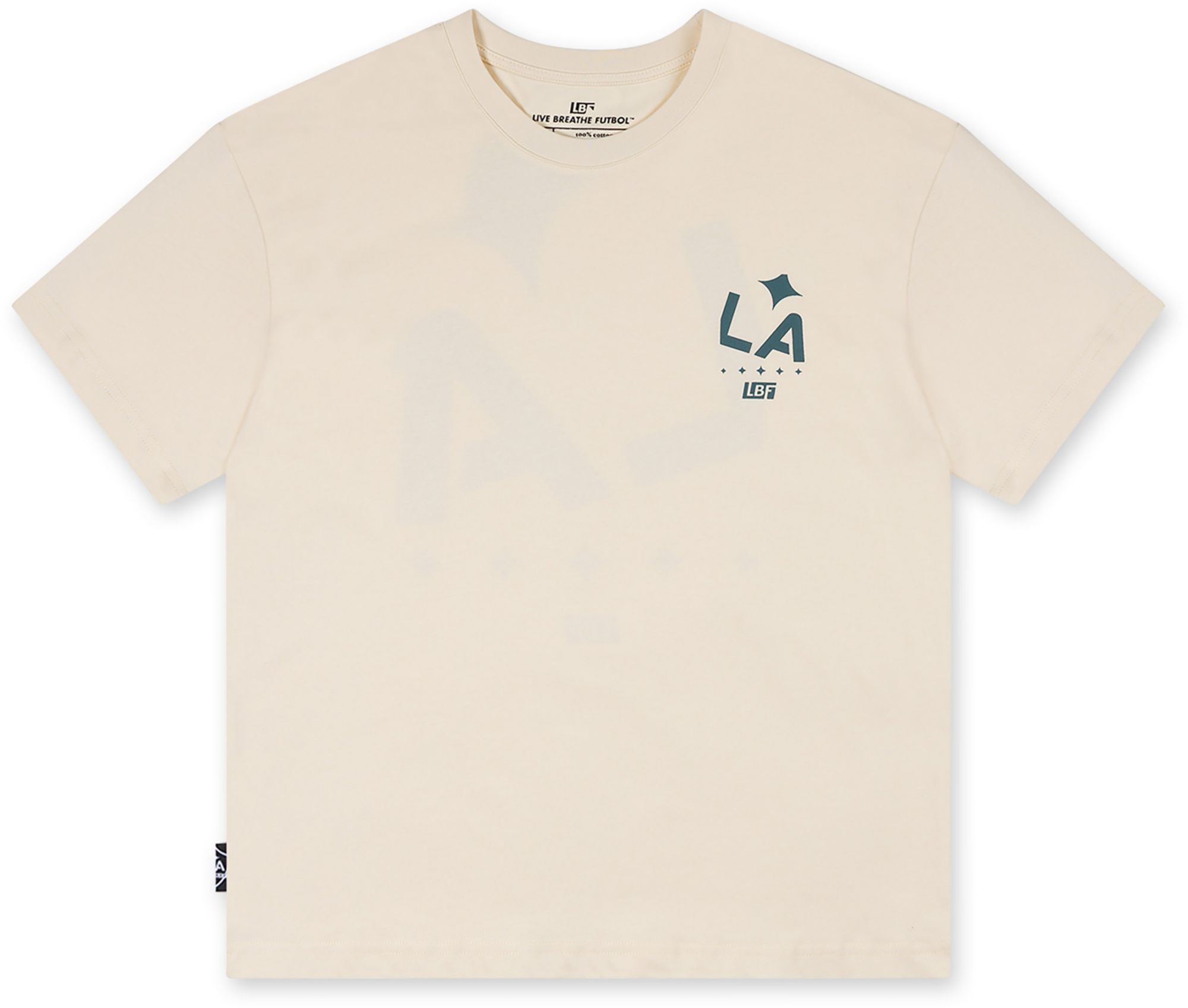 Live Breathe Futbol Men's Los Angeles Galaxy Off White Oversized T-Shirt product image