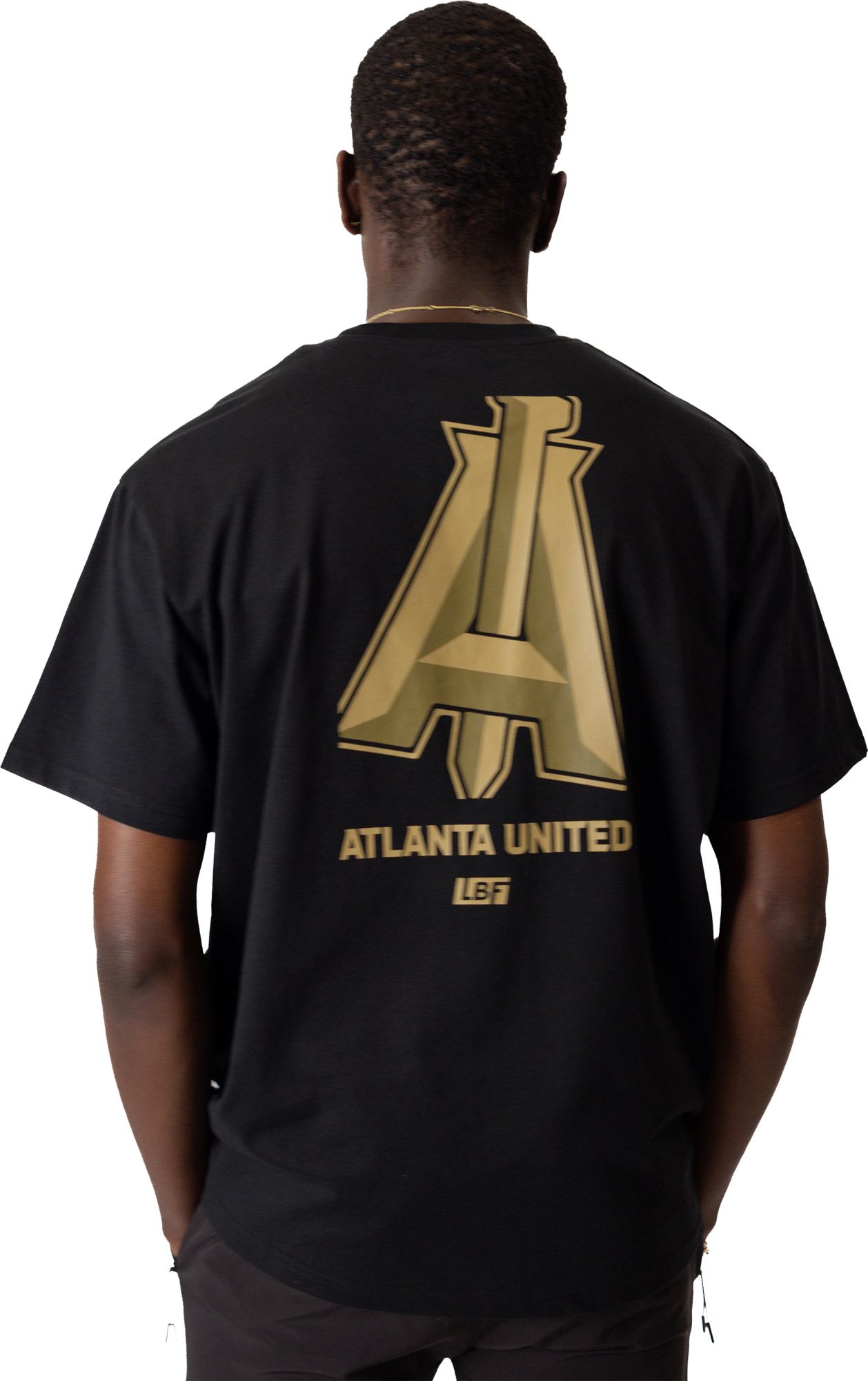 Live Breathe Futbol Adult Atlanta United Black Oversized T-Shirt product image