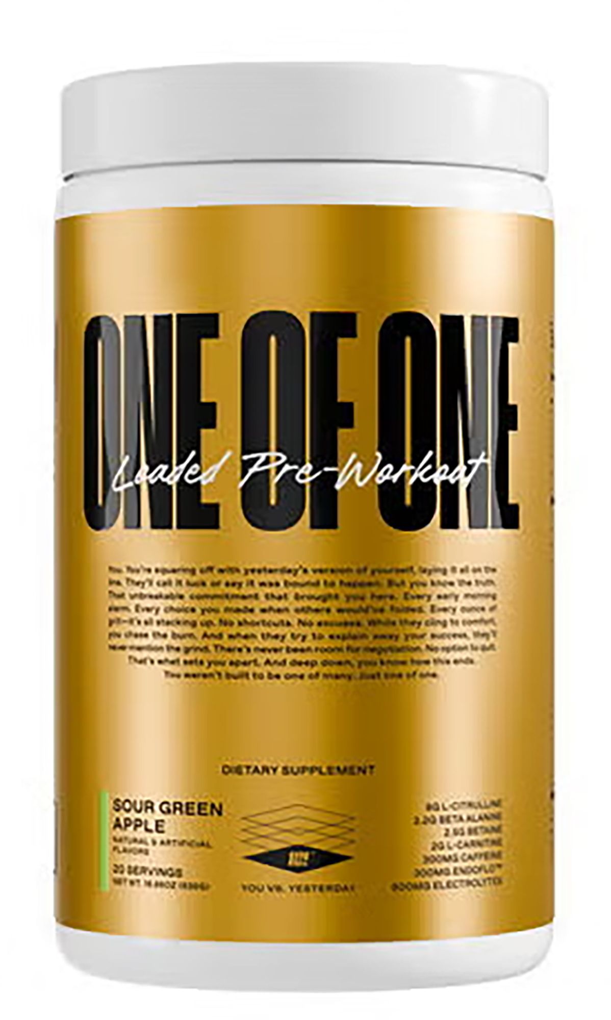 One of One 20 Servings Sour Green Apple Pre-Workout product image