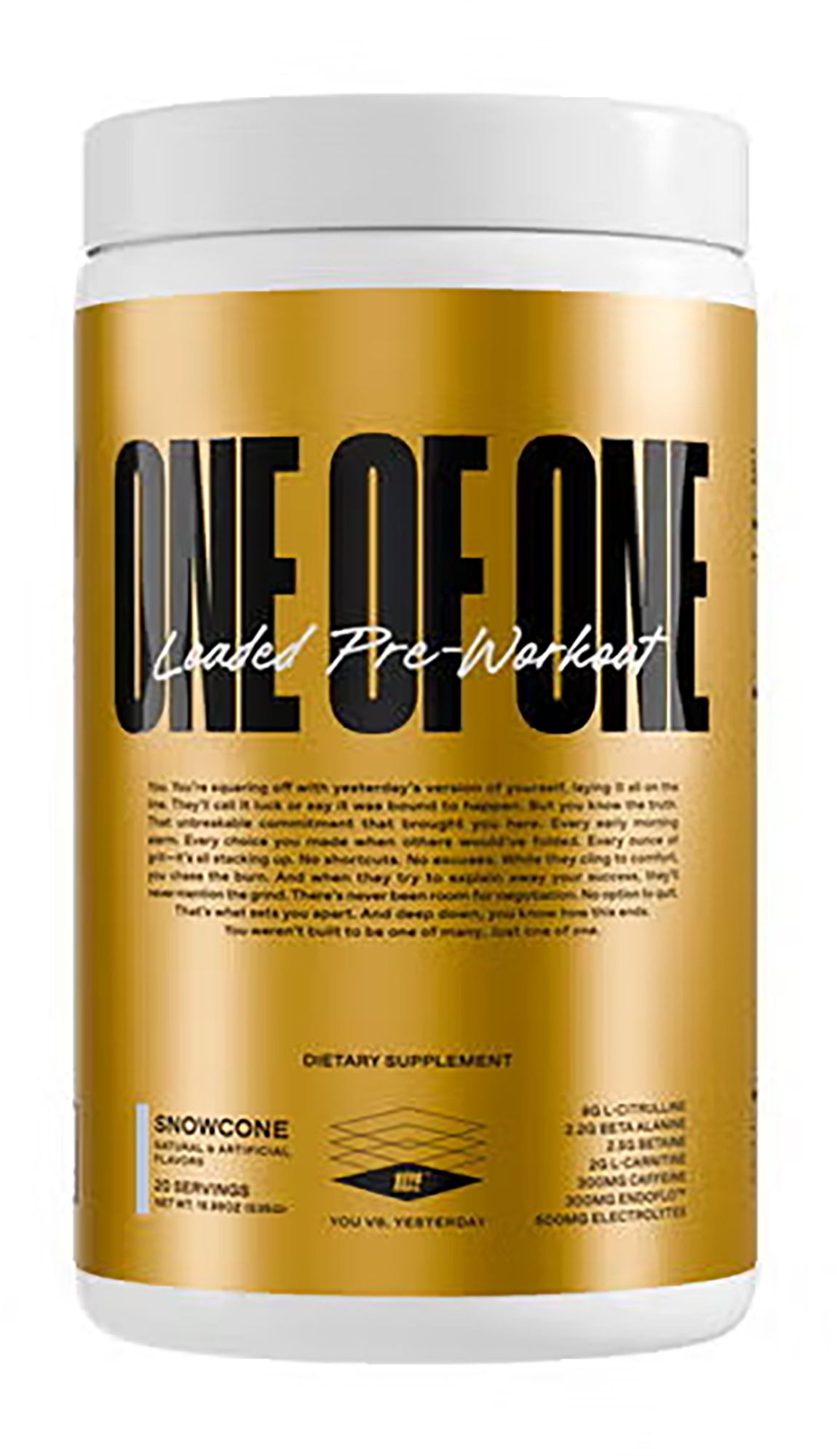 One of One 20 Servings Snow Cone Pre-Workout product image