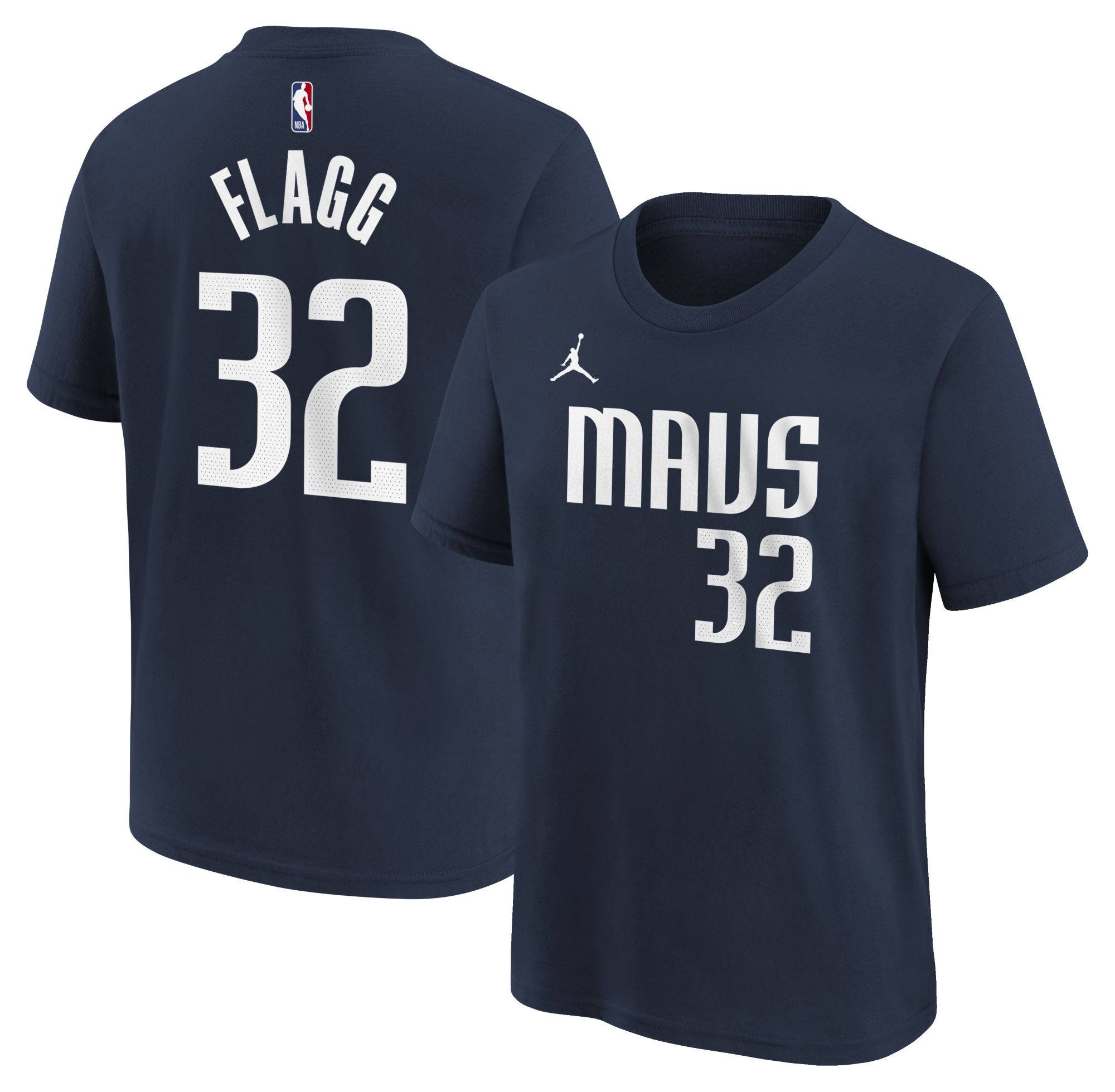 Jordan Boys' Dallas Mavericks Cooper Flagg #32 Navy Statement T-Shirt product image
