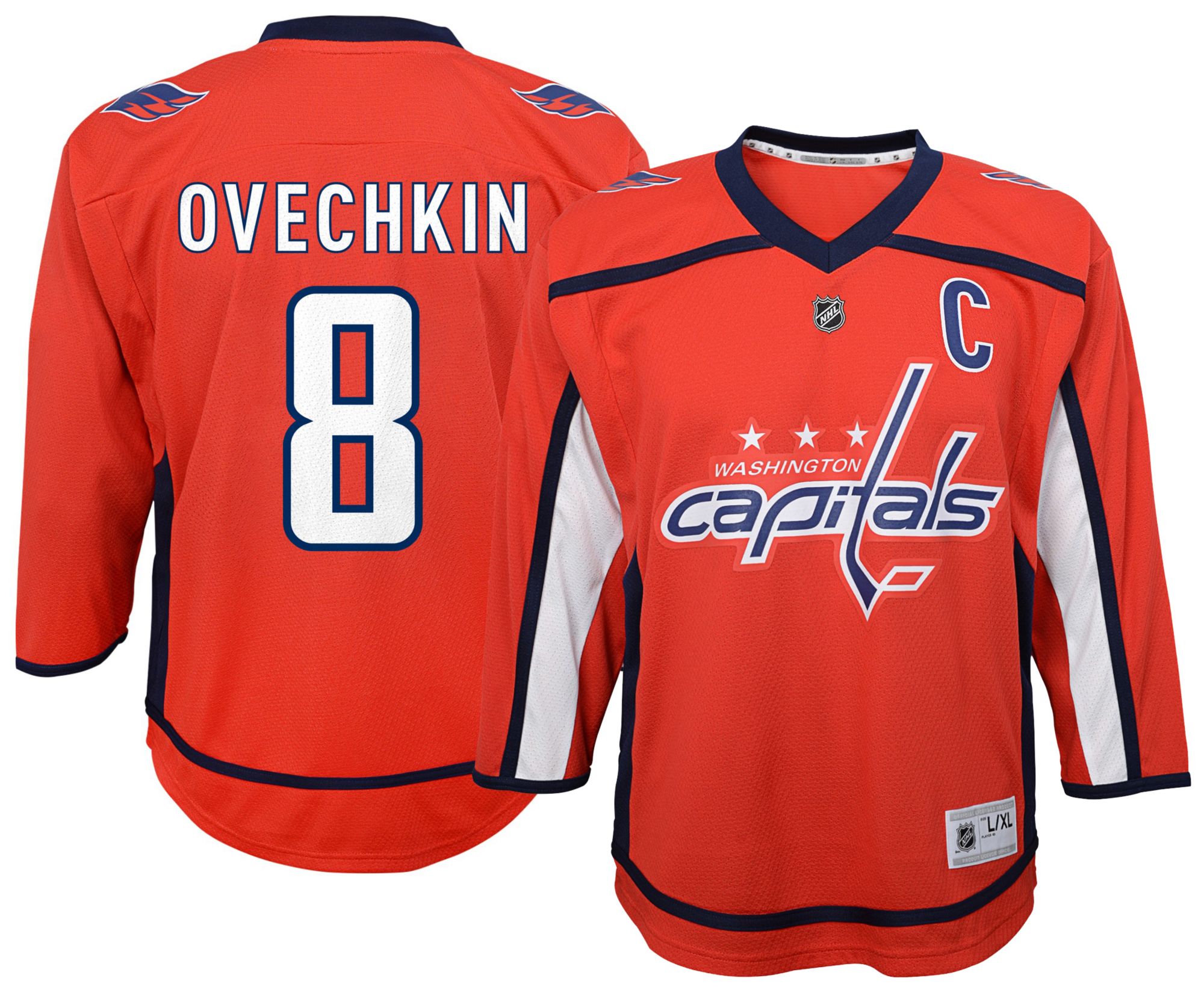 NHL Boys' Washington Capitals Alex Ovechkin #8 Red Home Replica Jersey product image