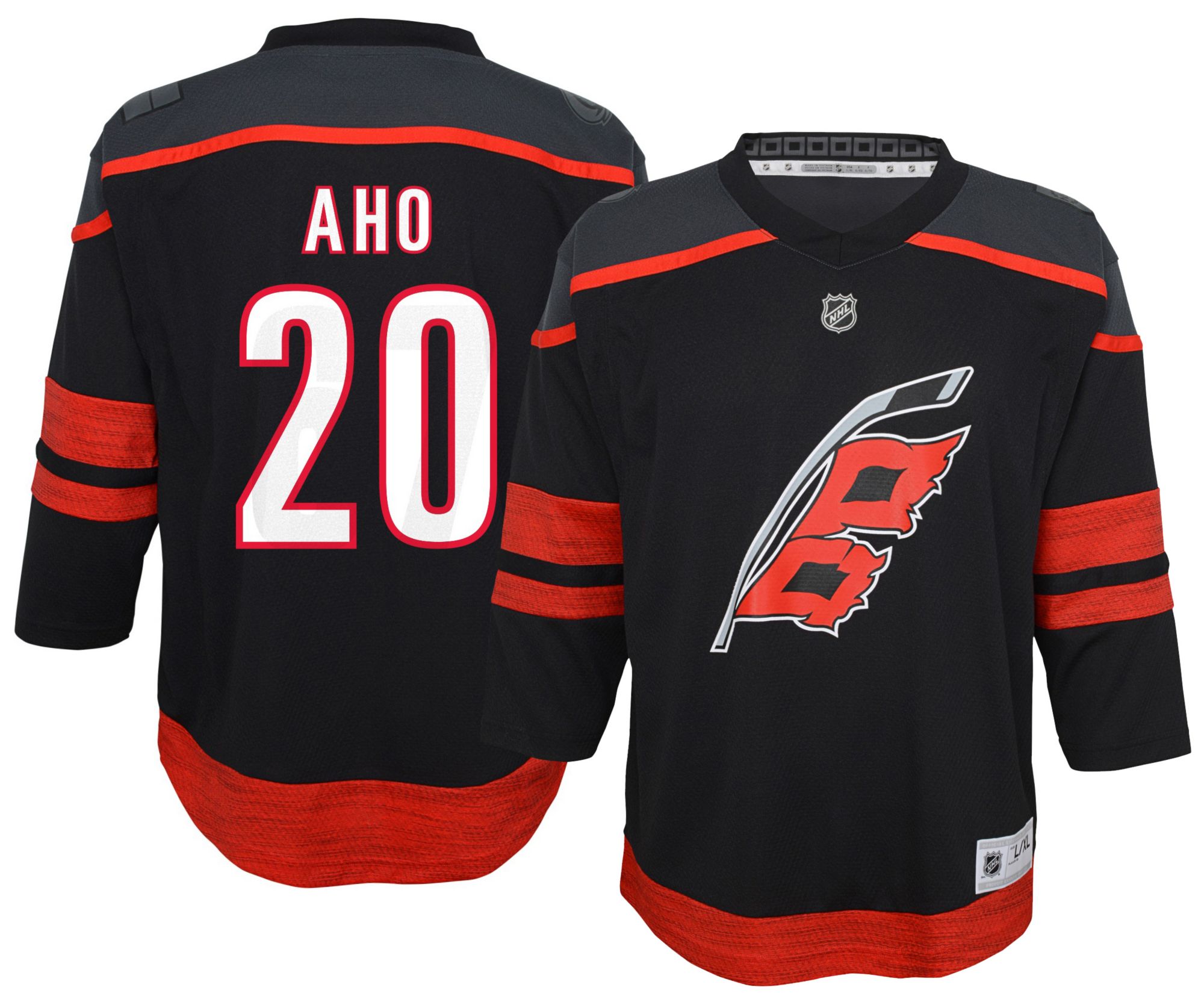 NHL Boys' Carolina Hurricanes Sebastian Aho #20 Black Home Replica Jersey product image