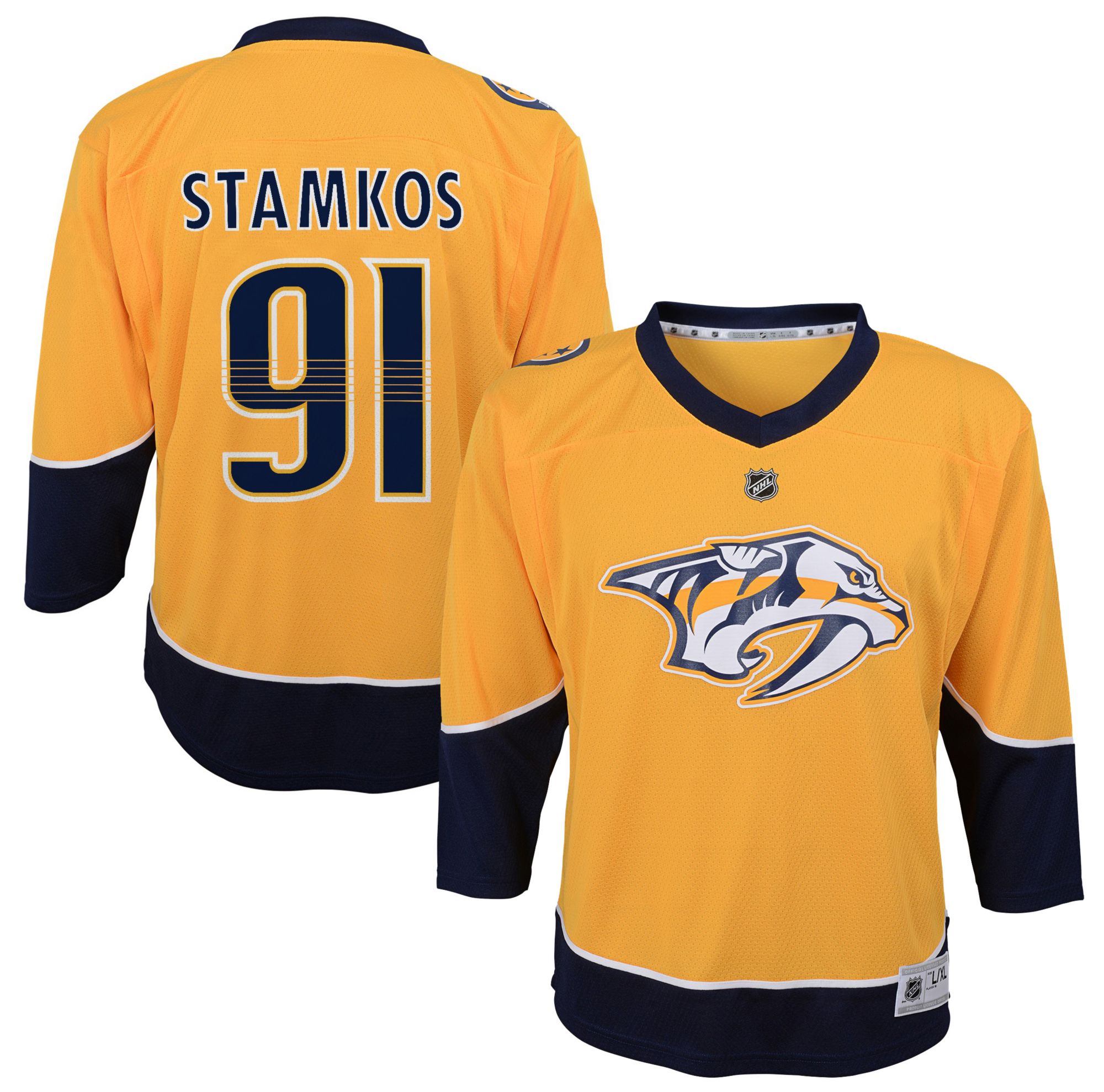 NHL Boys' Nashville Predators Steven Stamkos #91 Gold Home Replica Jersey product image