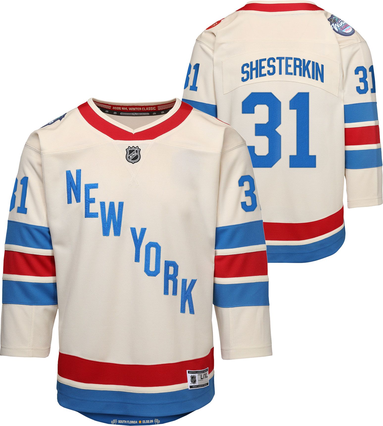 NHL Boys' New York Rangers Winter Classic 2026 Igor Shesterkin #31 Replica Jersey product image