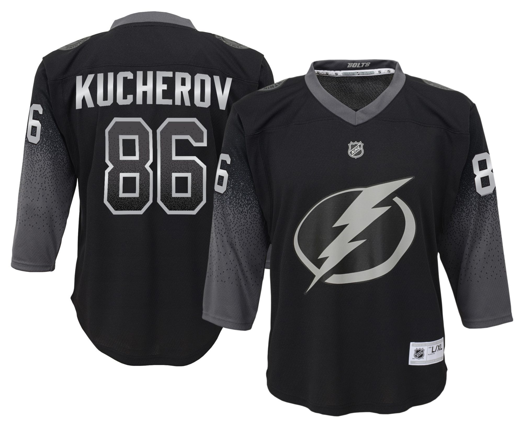 NHL Boys' Tampa Bay Lightning Nikita Kucherov #86 Black Alternate Replica Jersey product image