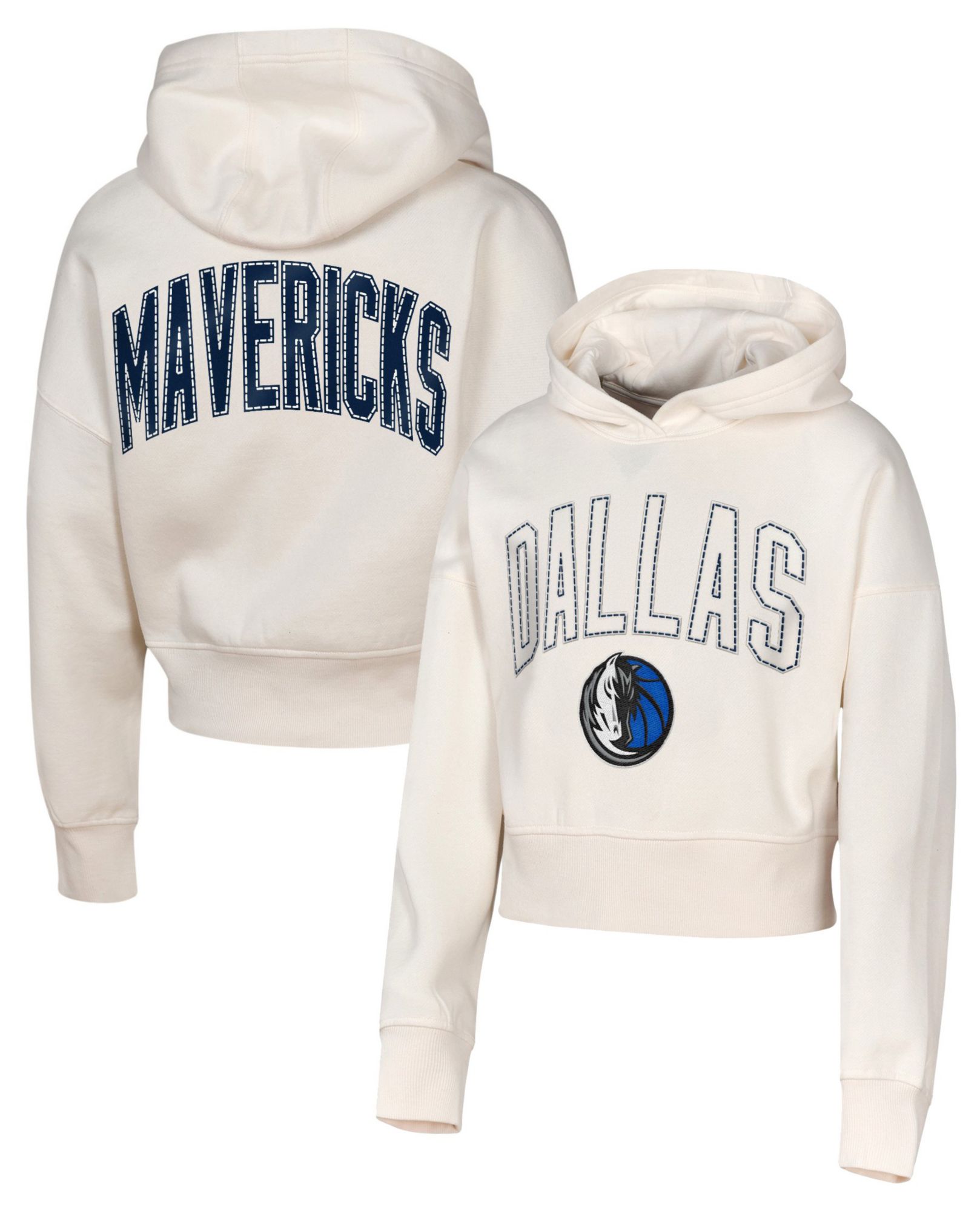 NBA Girls' Dallas Mavericks Natural Graphic Franchise Cropped Hoodie product image