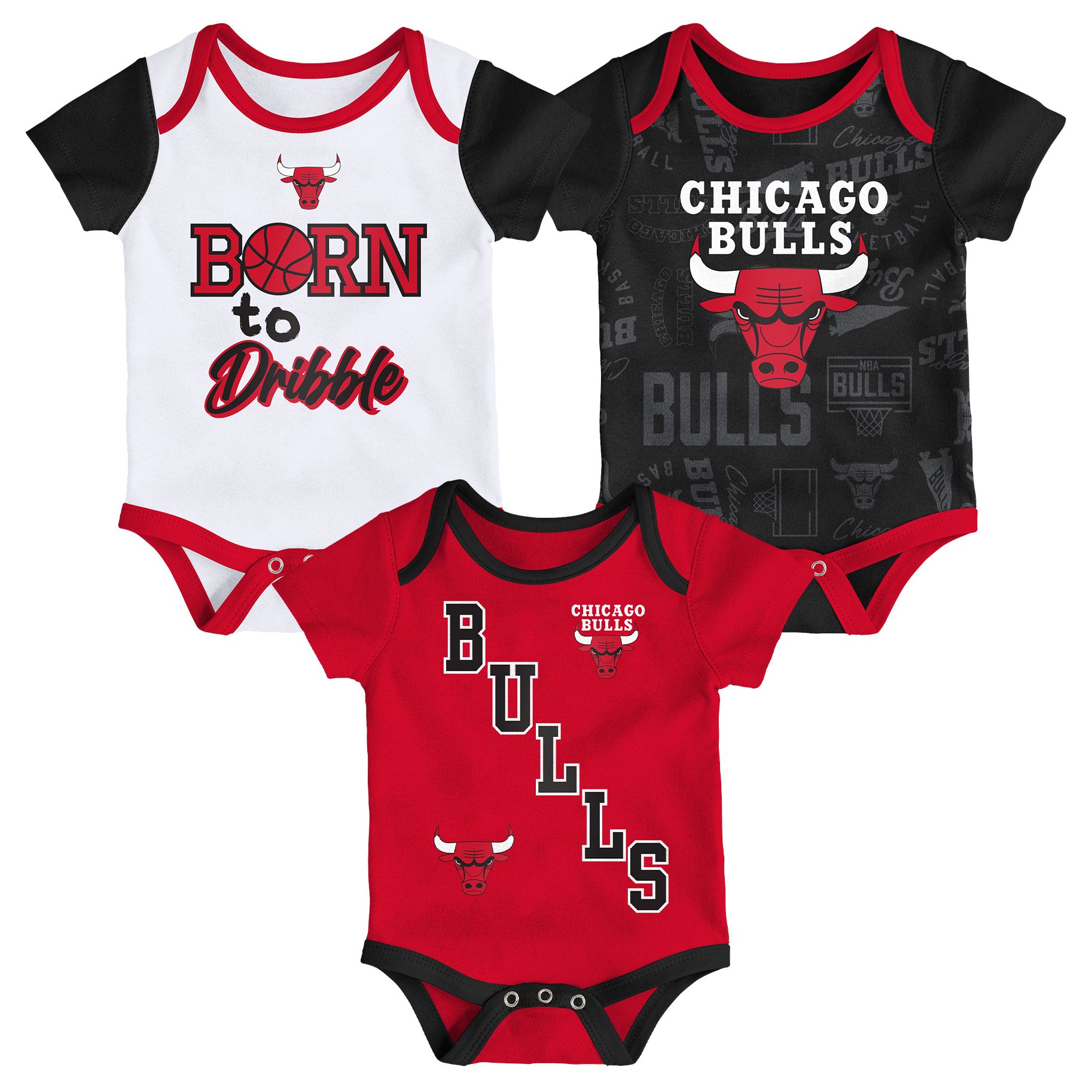 NBA Infant Chicago Bulls White Born To Hoop Creeper Set product image