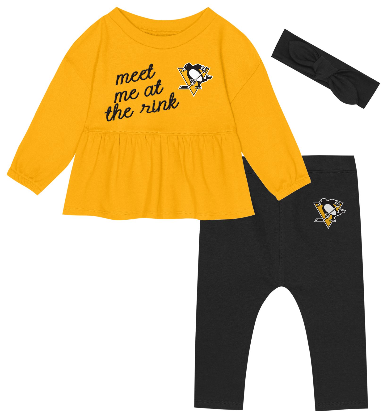 NHL Infant Pittsburgh Penguins Yellow Rink Queen Set product image
