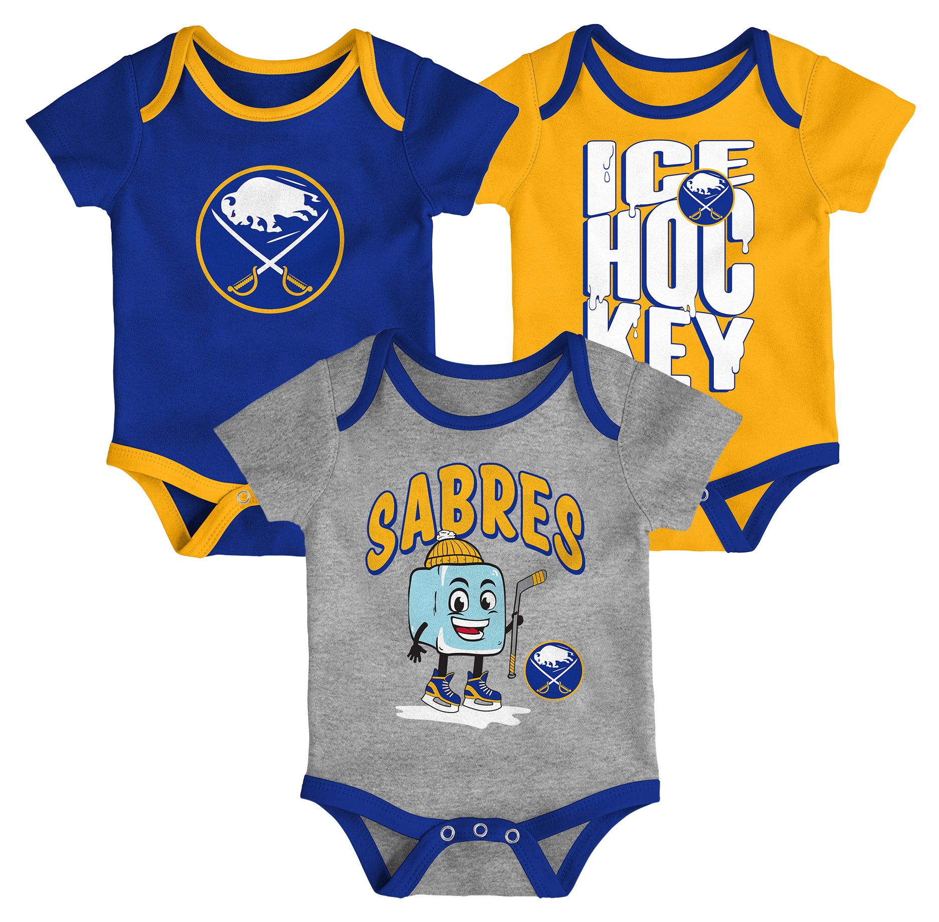 Outerstuff Infant Buffalo Sabres Multicolor Newborn Triple Header Creeper Set product image