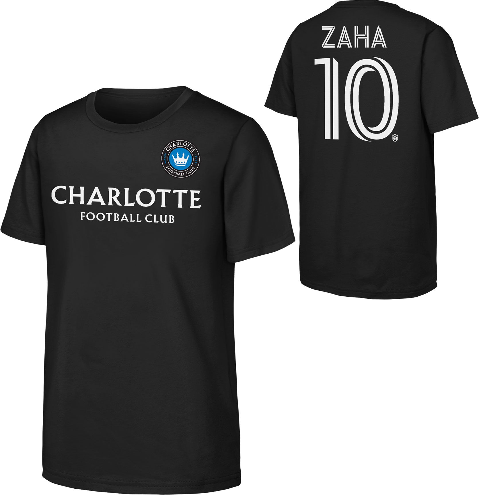 MLS Youth Charlotte FC Wilfried Zaha #10 Black T-Shirt product image