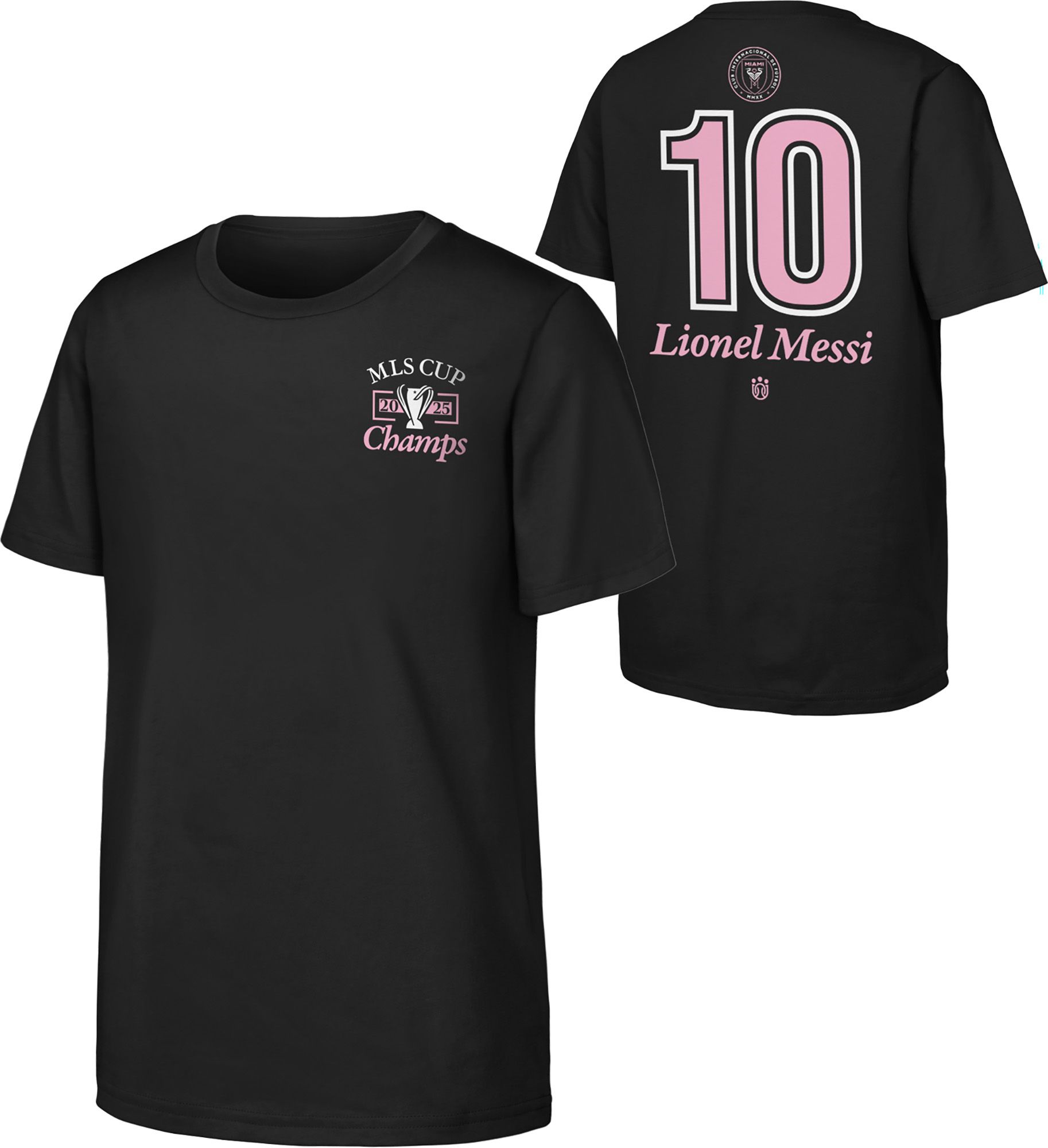 MLS Youth 2025 MLS Cup Champions Inter Miami CF Lionel Messi #10 T-Shirt product image