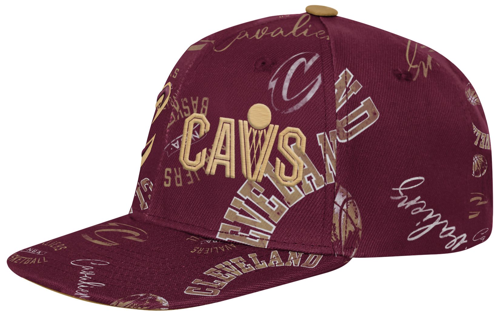 Outerstuff Youth Cleveland Cavaliers Maroon Team Flat Brim Snapback Hat product image