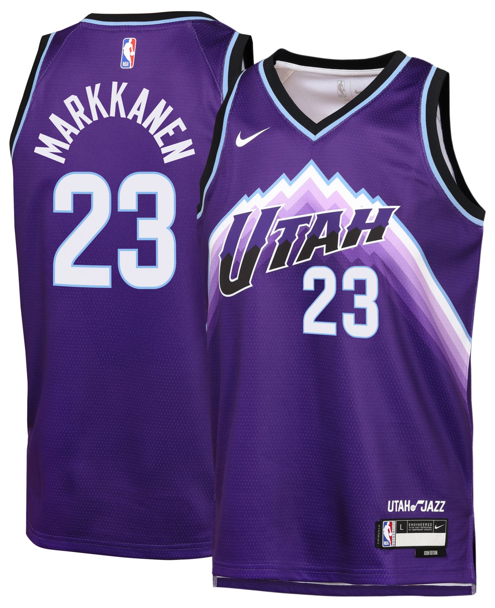 Nike Youth Utah Jazz Lauri Markkanen #23 Purple Swingman Icon Jersey product image