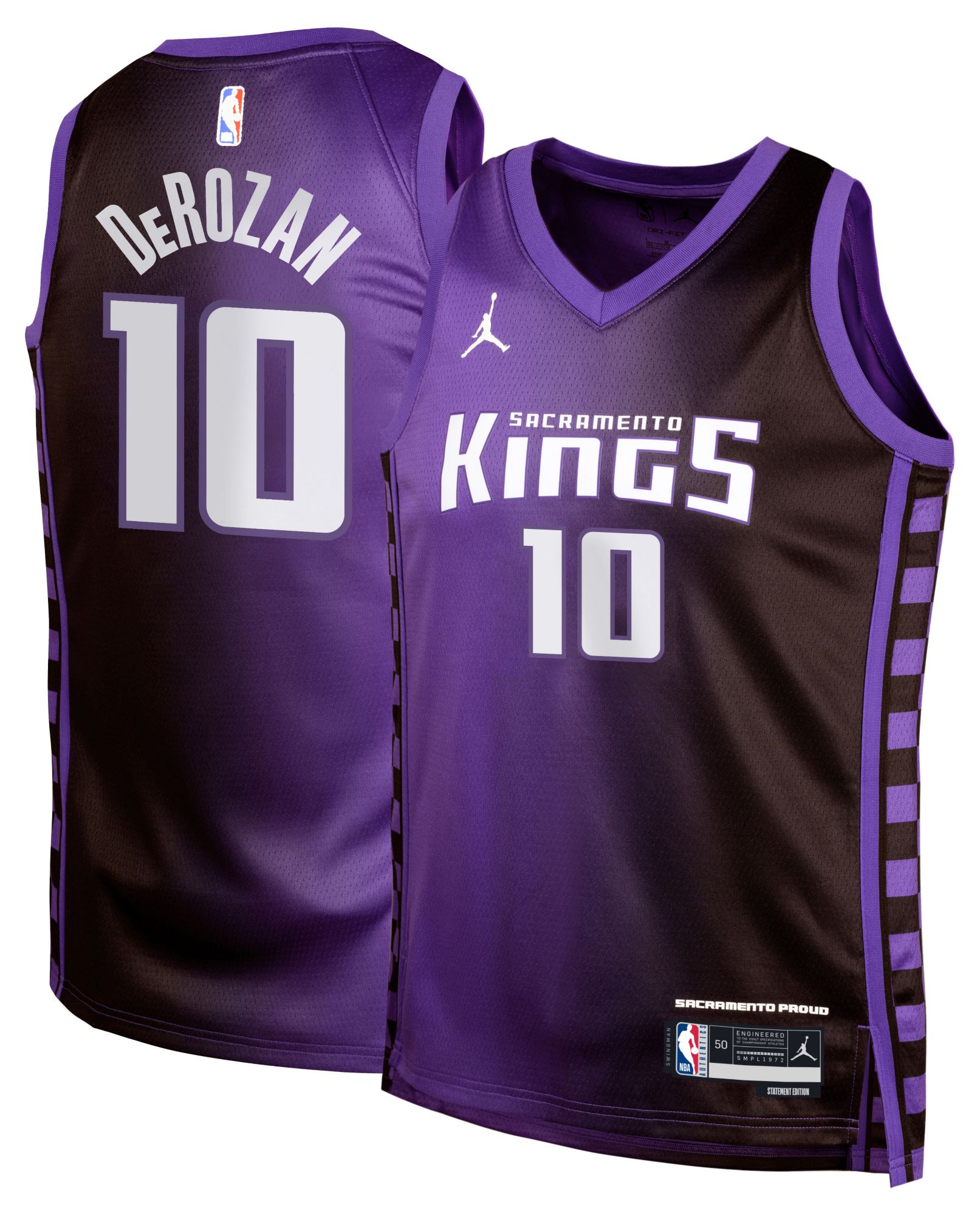 Jordan Youth Sacramento Kings Demar Derozan #10 Purple Swingman Statement Jersey product image
