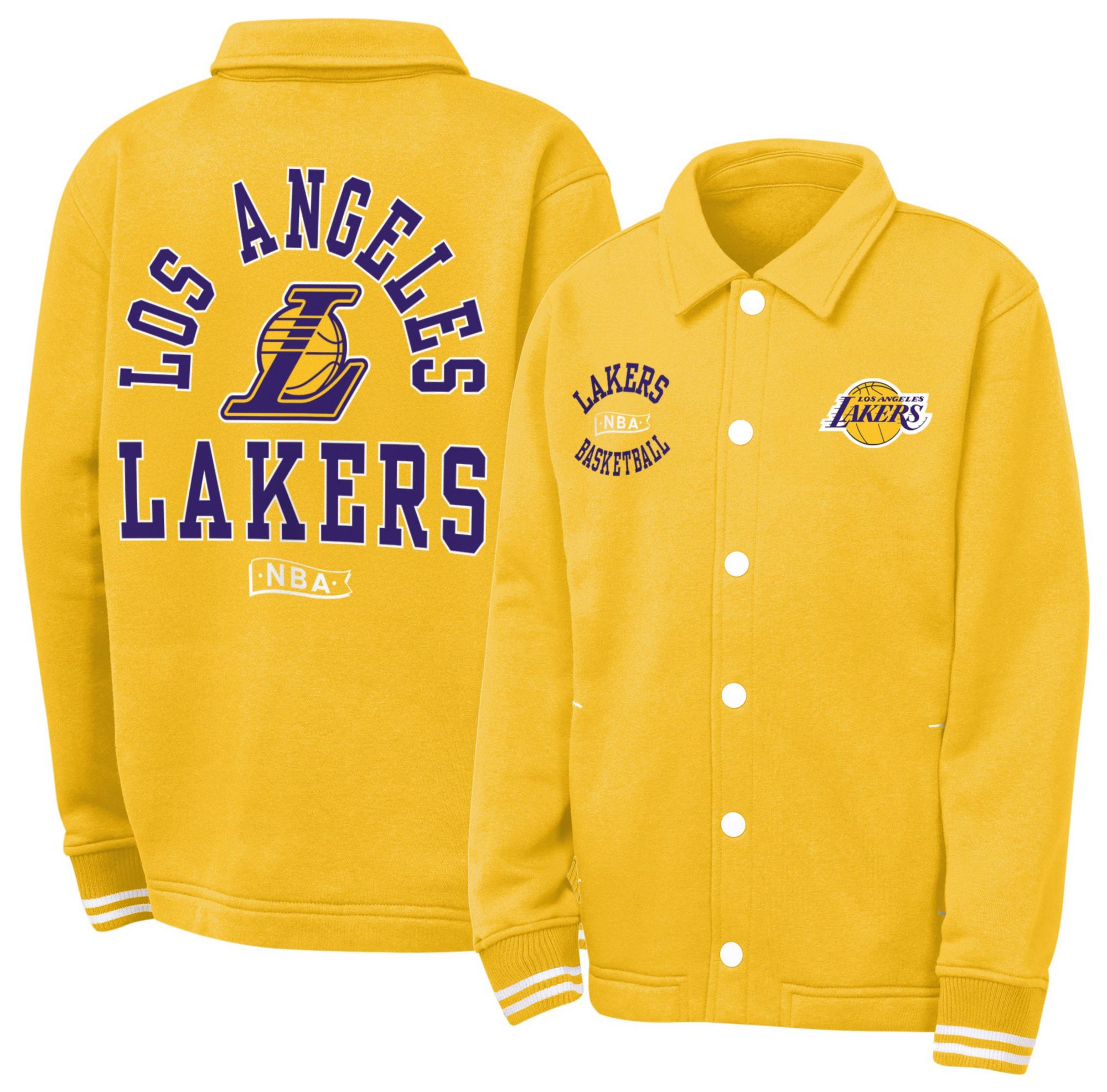 NBA Youth Los Angeles Lakers Yellow Coach Jacket product image