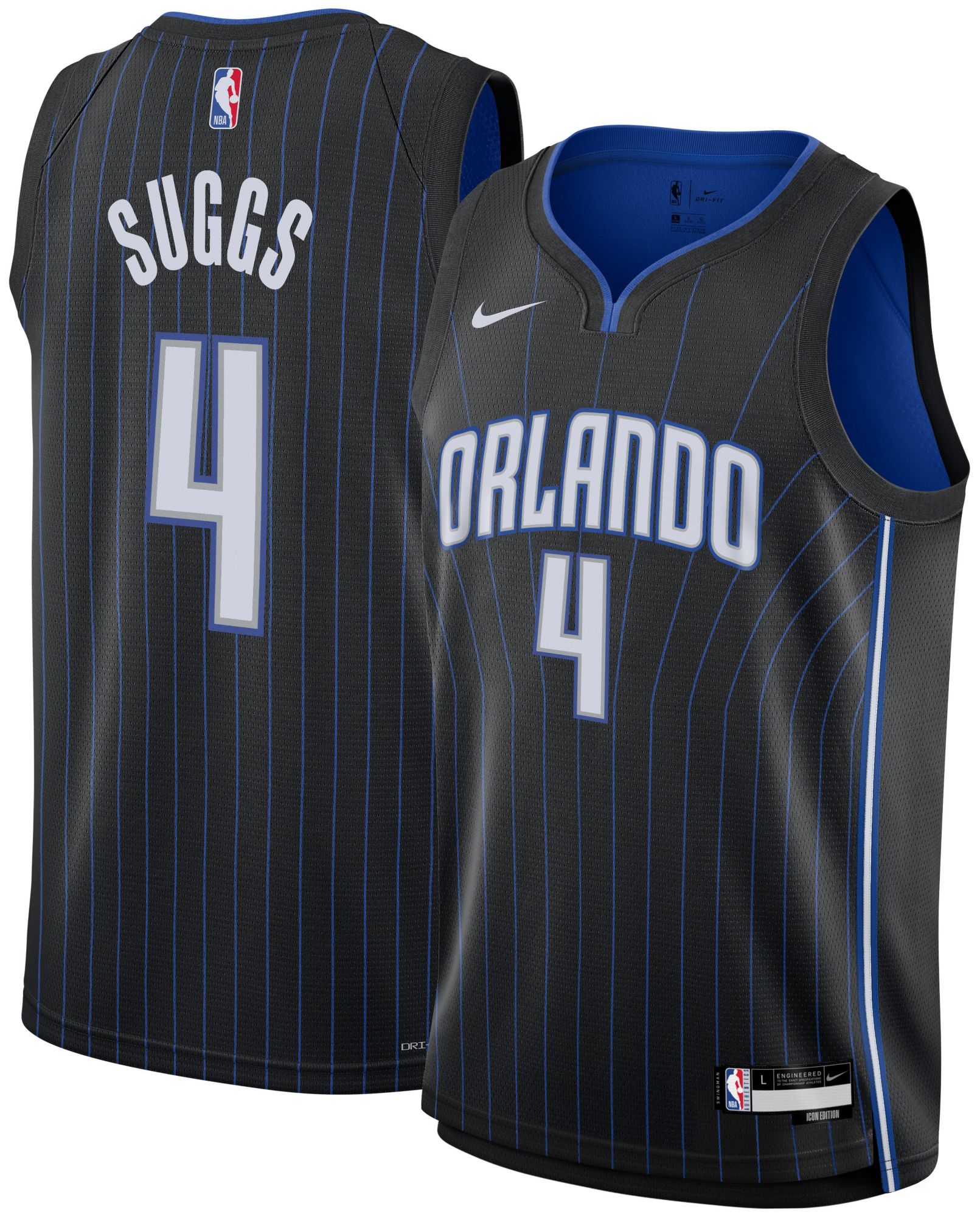 Nike Youth Orlando Magic Jalen Suggs #4 Blue Swingman Icon Jersey product image
