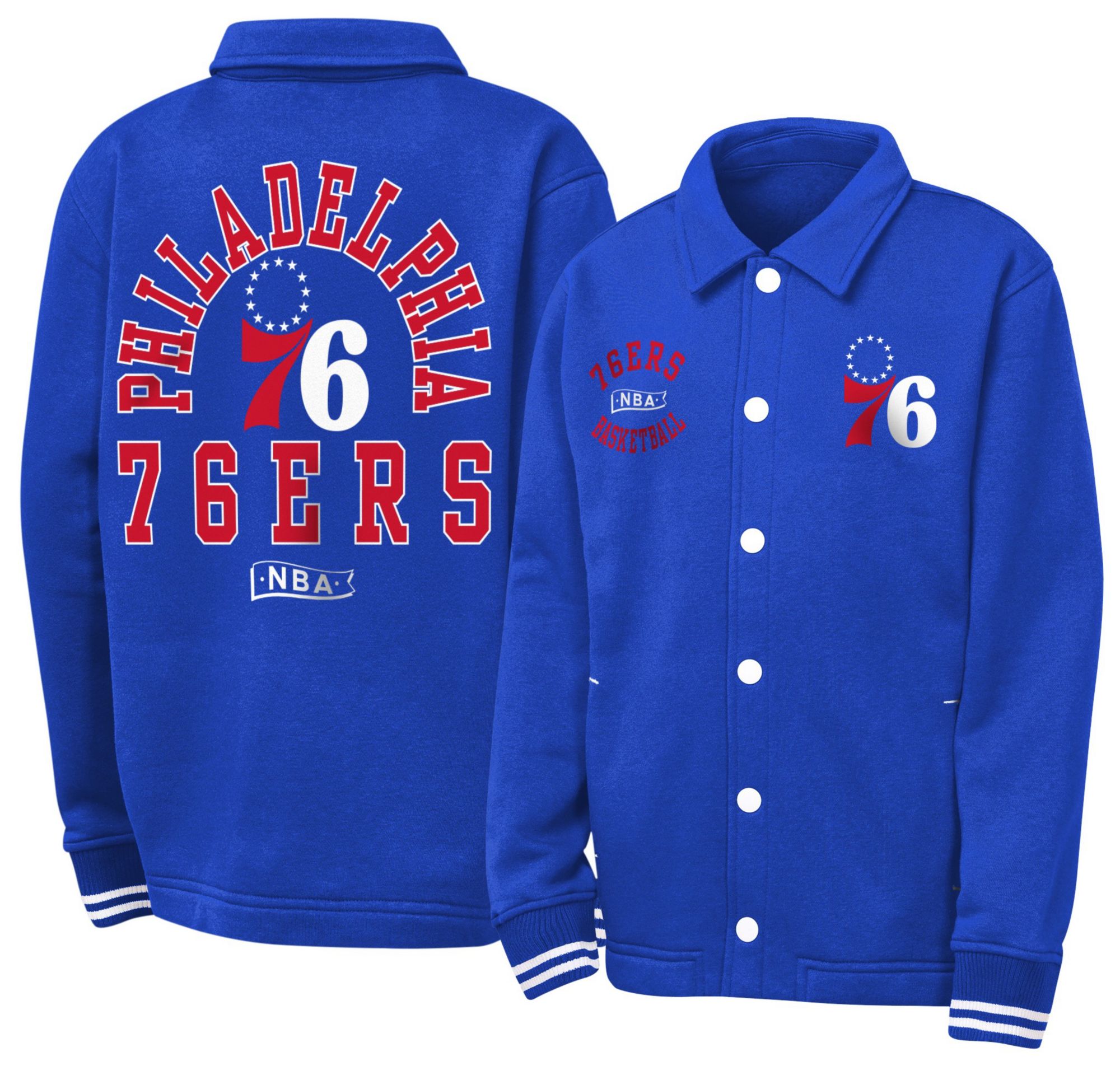 NBA Youth Philadelphia 76ers Blue Coach Jacket product image
